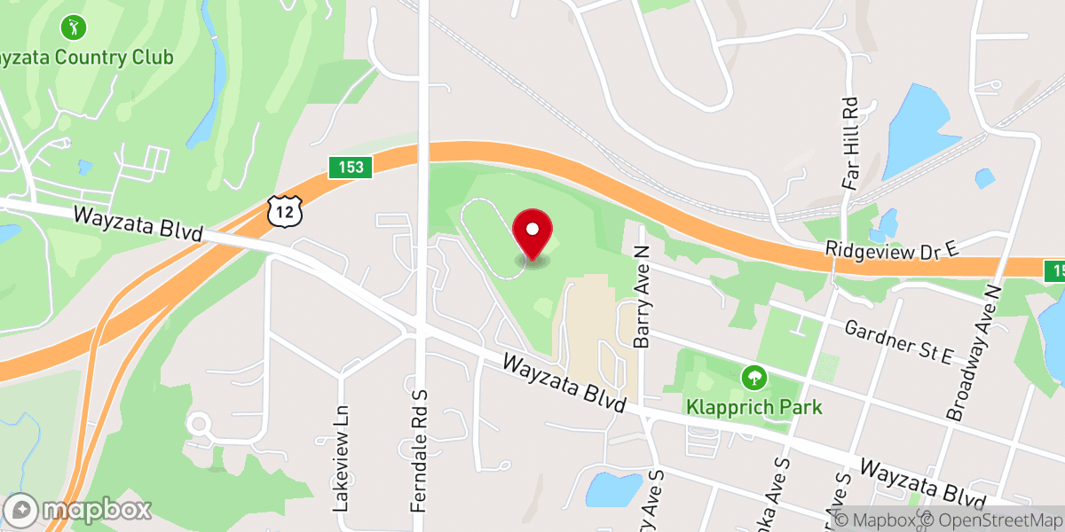 Map showing location of Trinity Church Wayzata