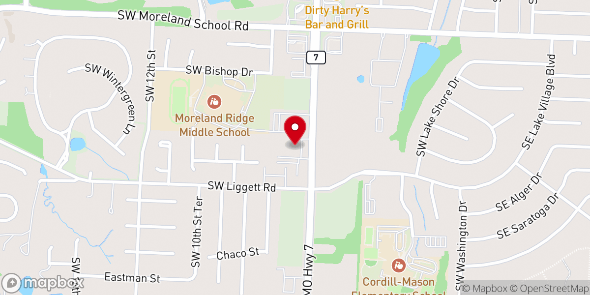 Map showing location of The Table Blue Springs