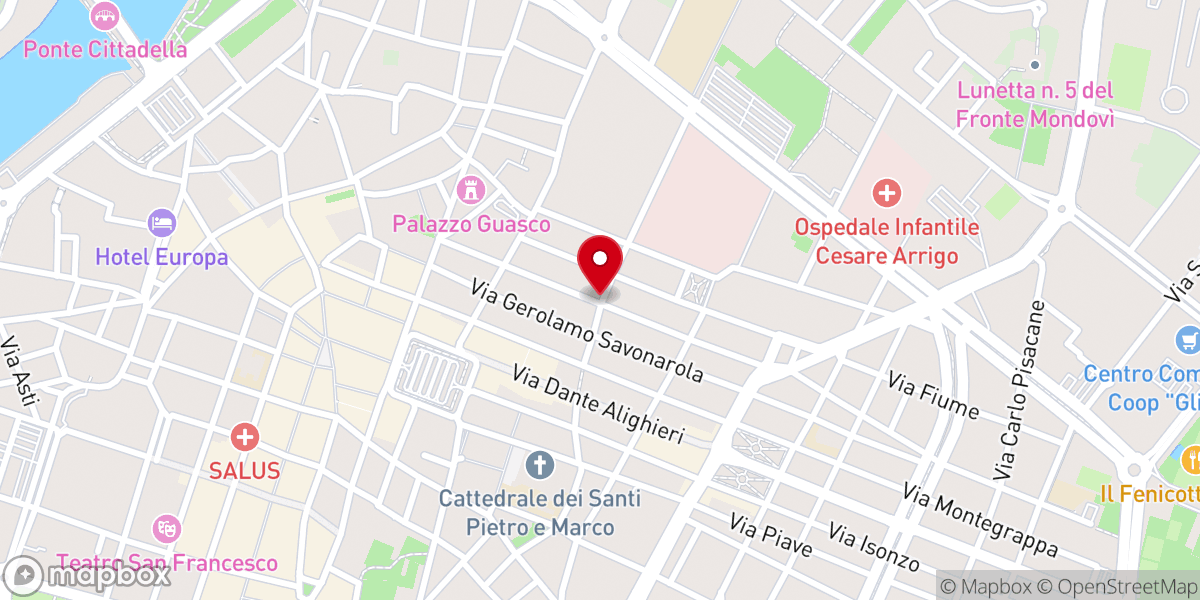 Map showing location of Chiesa di Santa Rita