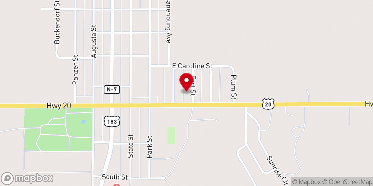 Map showing location of Emmanuel Southern Baptist Church