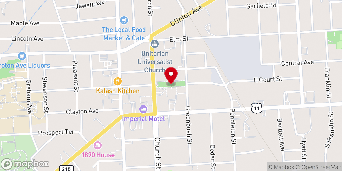 Map showing location of Courthouse Park