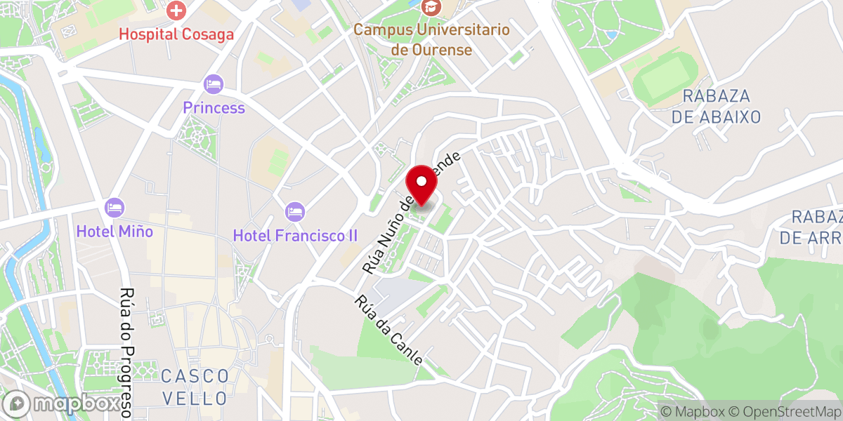 Map showing location of Iglesia de la Milagrosa