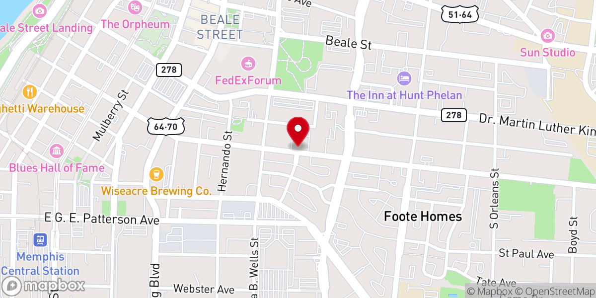 Map showing location of Union Progressive Missionary Baptist Church