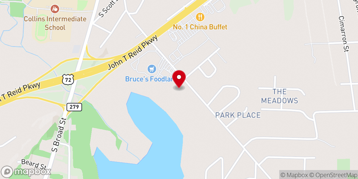Map showing location of New Covenant A.O.H. Church of Christ