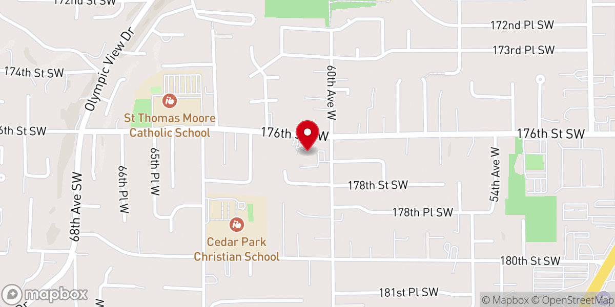 Map showing location of 시애틀물댄동산교회 Seattle Well-Watered Garden Church