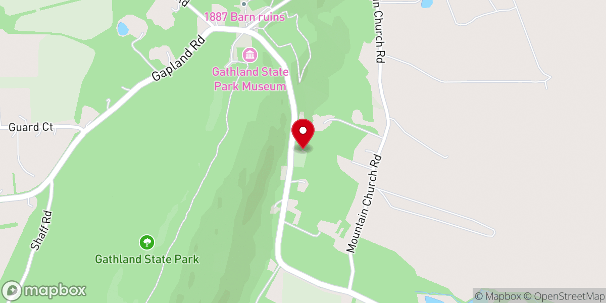 Map showing location of Ceres-Bethel Church