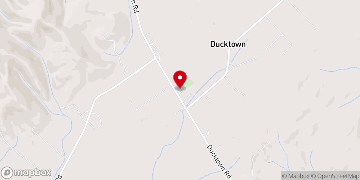 Map showing location of Cherry Hill Freewill Baptist Church