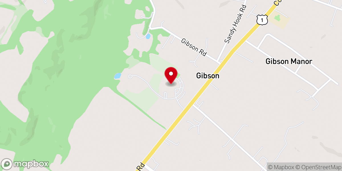 Map showing location of Bel Air Church