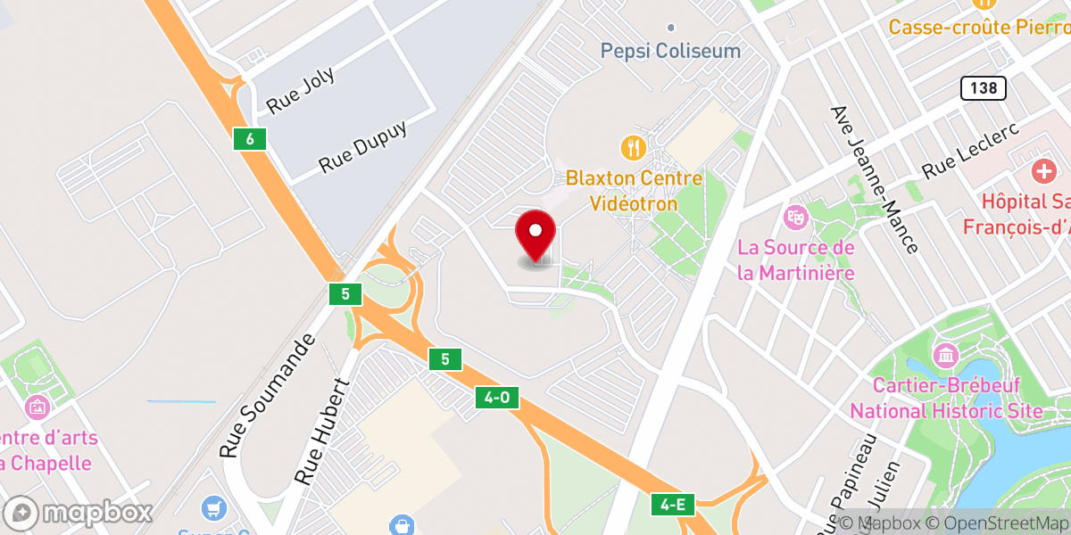 Map showing location of Bureau administratif de Destination Québec cité / Head Office - Destination Québec cité