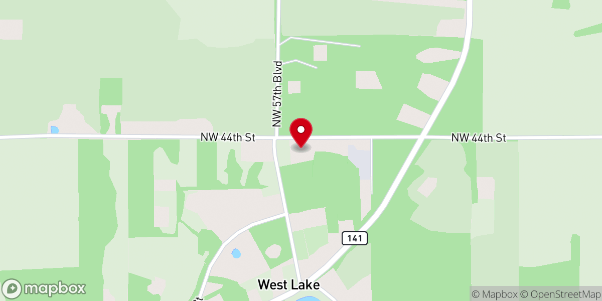 Map showing location of Lily of the Valley Church