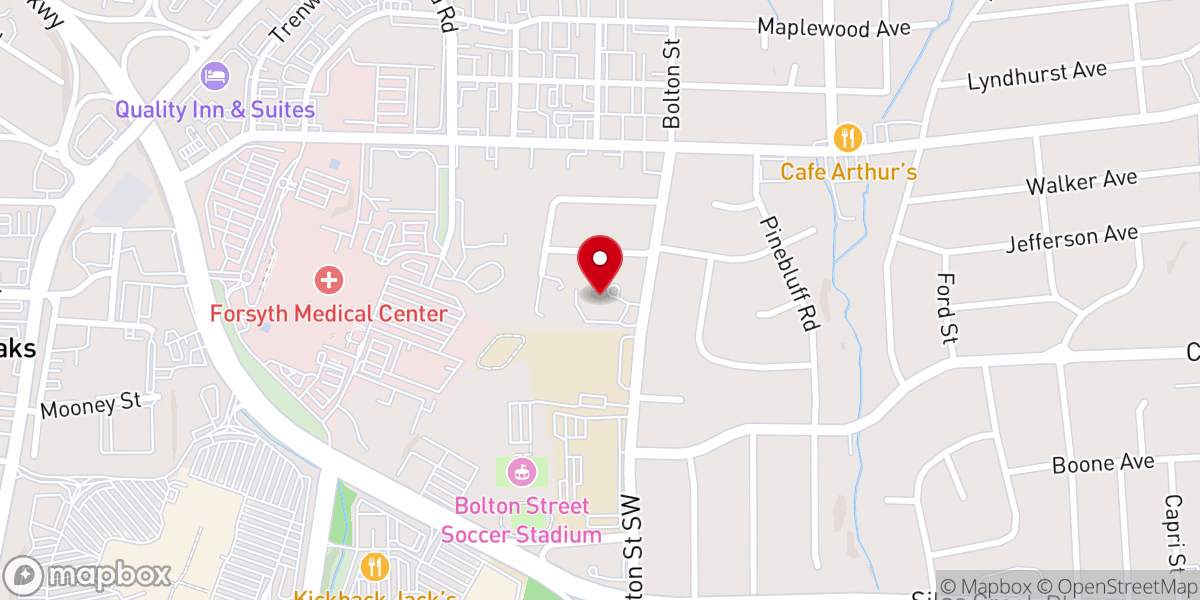 Map showing location of Wesley Memorial United Methodist Church