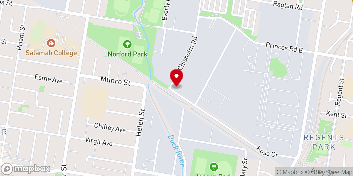 Map showing location of The Church of Pentecost Sydney