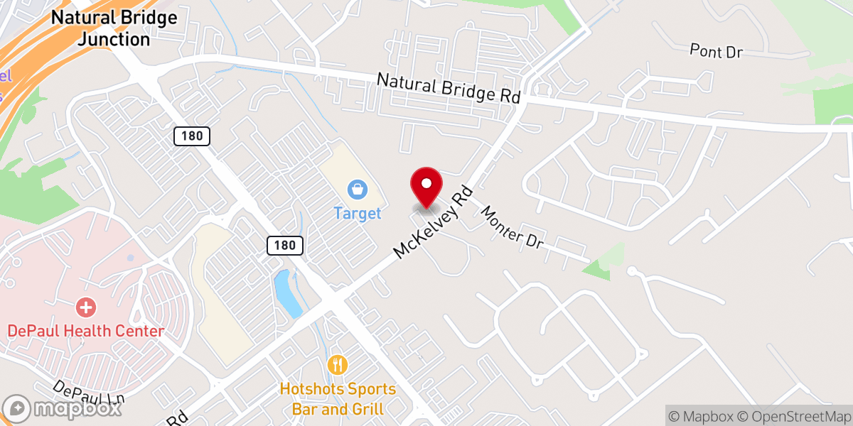 Map showing location of Trinity Lutheran Church