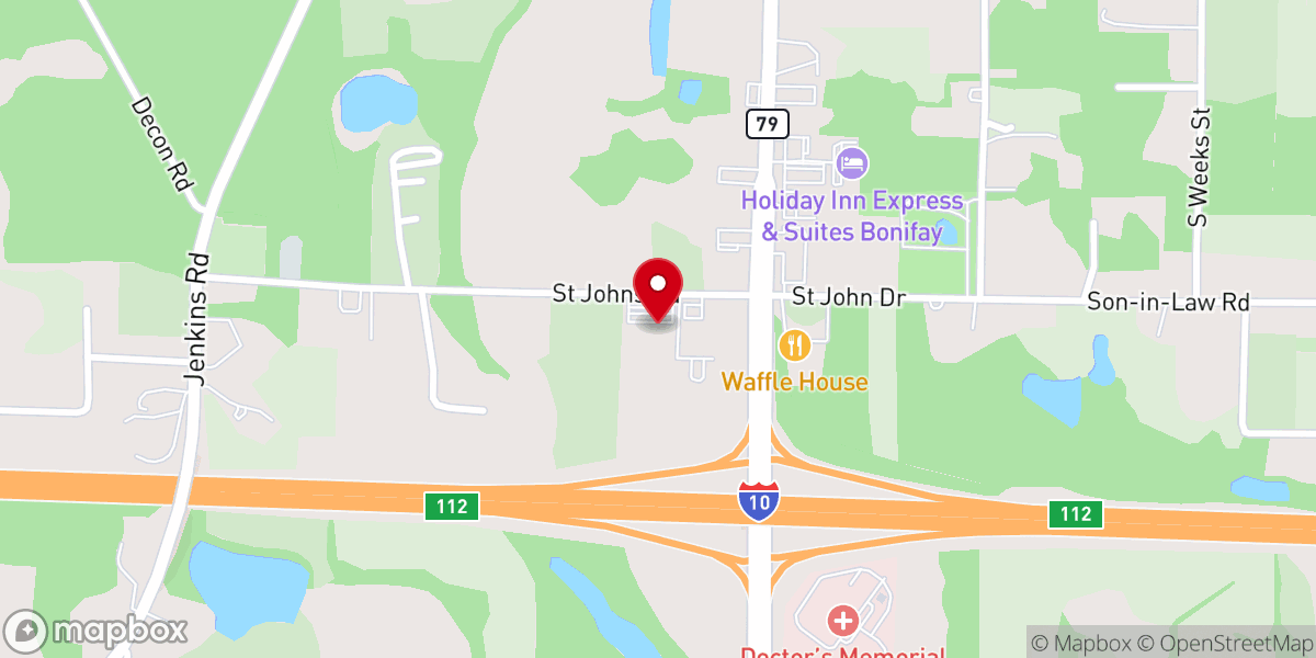 Map showing location of Grace Church Bonifay