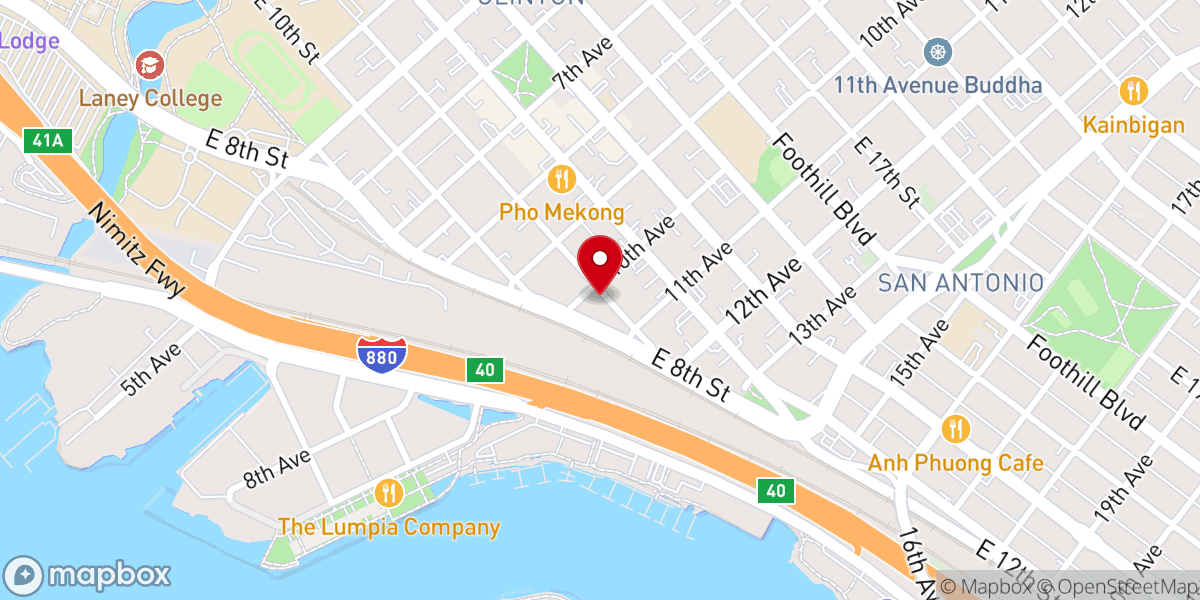 Map showing location of New Birth Church