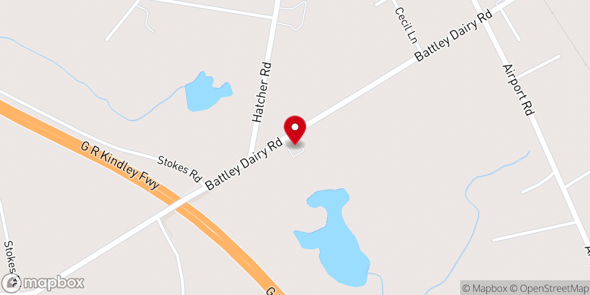 Map showing location of Mt. Carmel Baptist Church