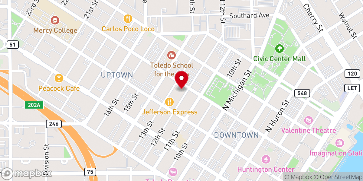 Map showing location of Western Avenue United Methodist Church