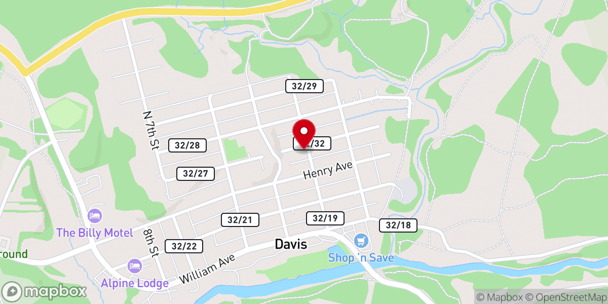 Map showing location of Saint Johns Lutheran Church