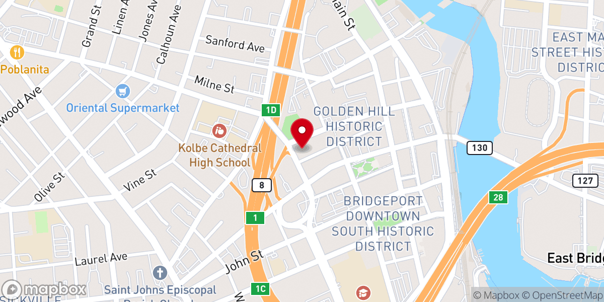 Map showing location of Golden Hill United Methodist Church