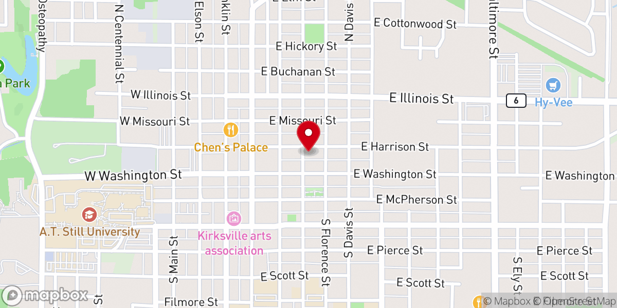 Map showing location of Trinity Episcopal Church