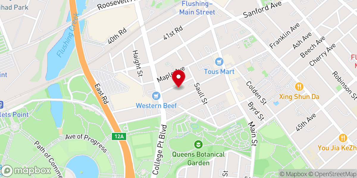 Map showing location of 紐約愛鄰教會 Touch Community Christian Church