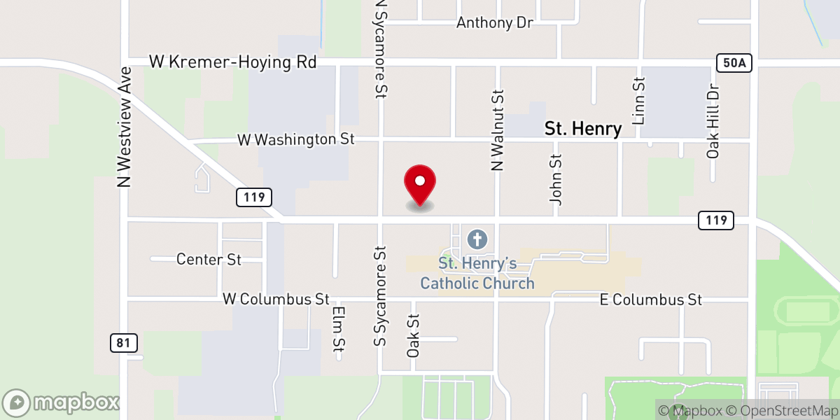 Map showing location of St. Henry Knights of Columbus Council #2640
