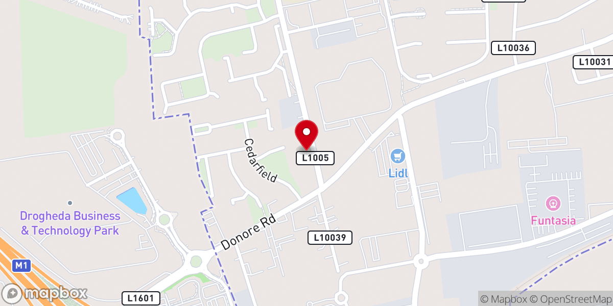 Map showing location of RCCG Royal Embassy, Drogheda