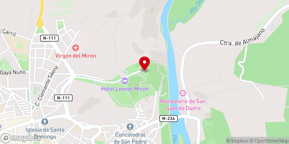 Map showing location of Mirador de los Cuatro Vientos