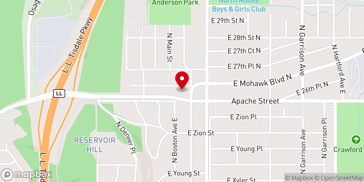 Map showing location of Good Samaritan Baptist Church