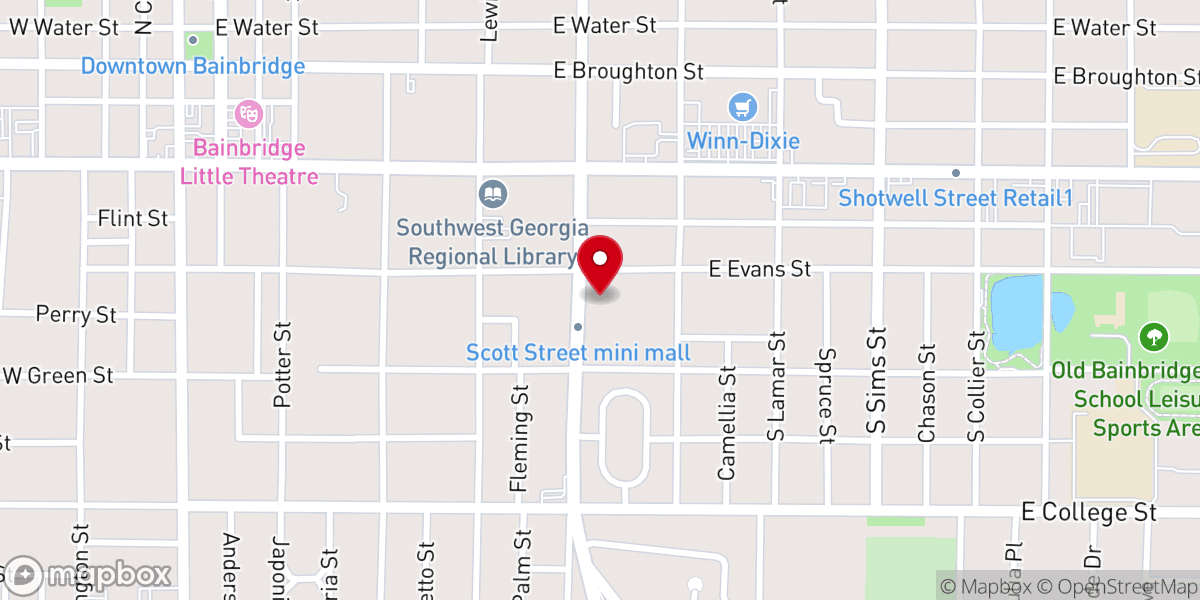 Map showing location of Priestly Praise Ministries