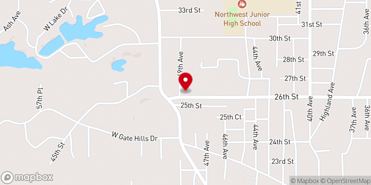 Map showing location of New Canaan Church Life Center