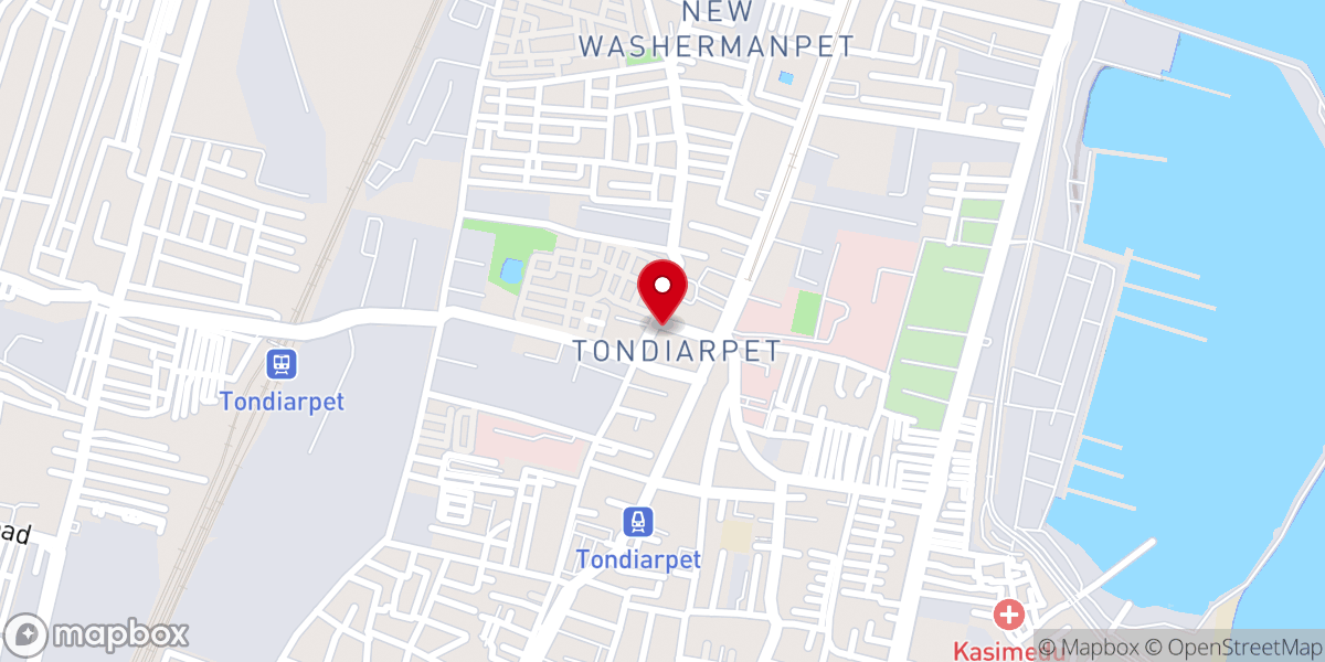 Map showing location of The Pentecostal Mission - Tondiarpet