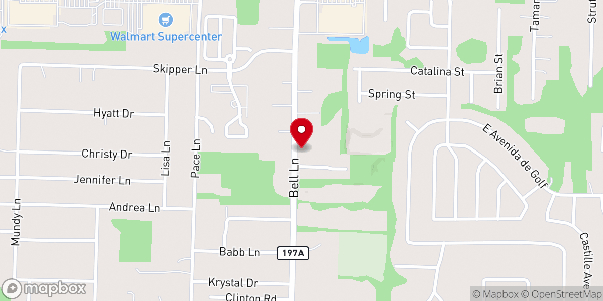 Map showing location of Pea Ridge Church