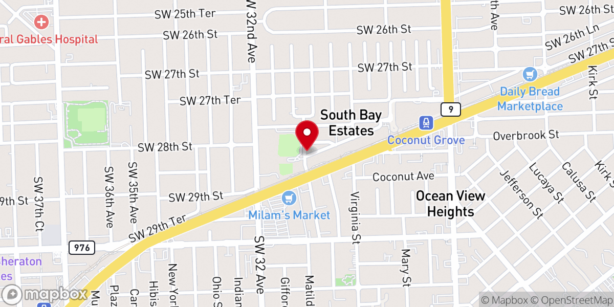 Map showing location of Elevate Miami Church