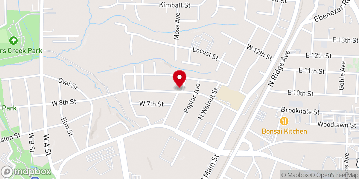 Map showing location of Mission of Hope