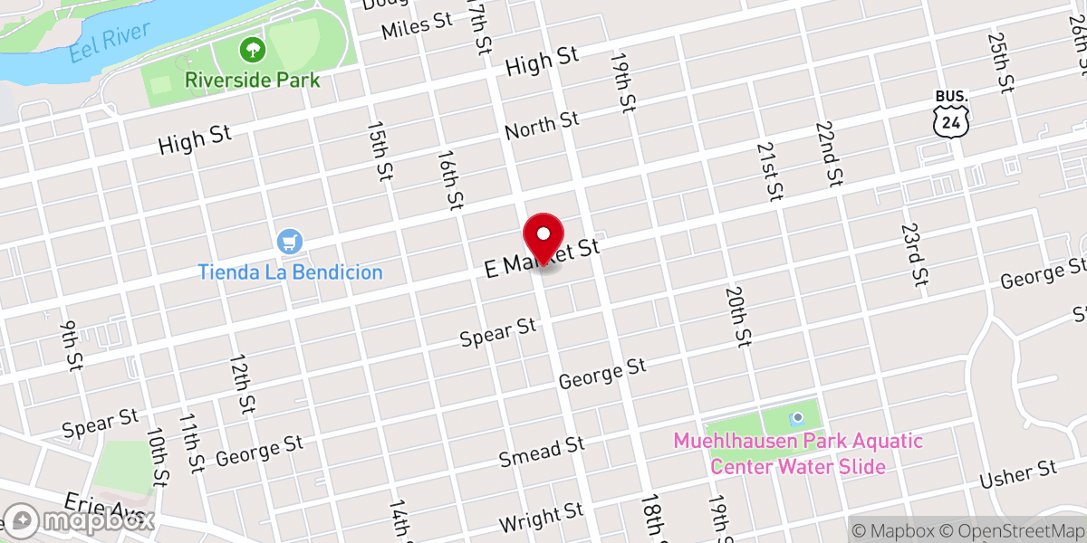 Map showing location of Grace Fellowship Church