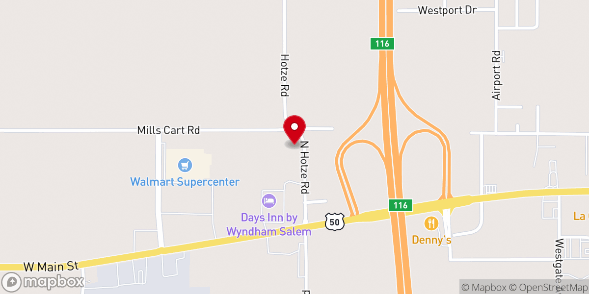 Map showing location of Salem Church of God