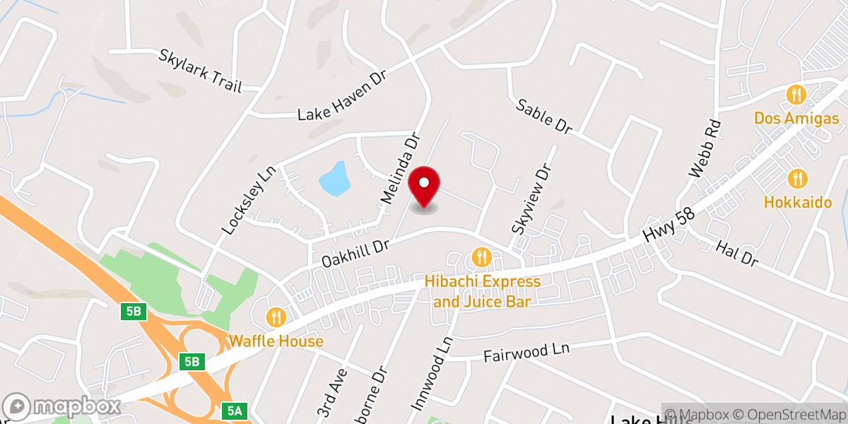 Map showing location of Philadelphia Baptist Church
