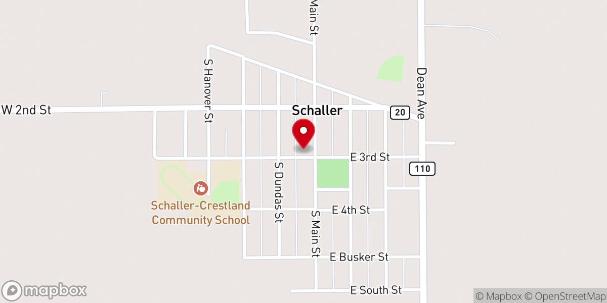Map showing location of Presbyterian Church