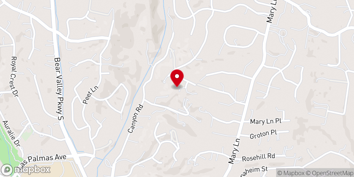Map showing location of S D Southern Baptist Association