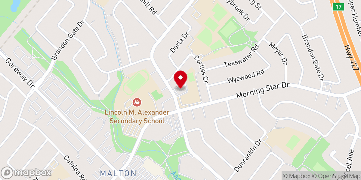Map showing location of Our Lady of the Airways Roman Catholic Church