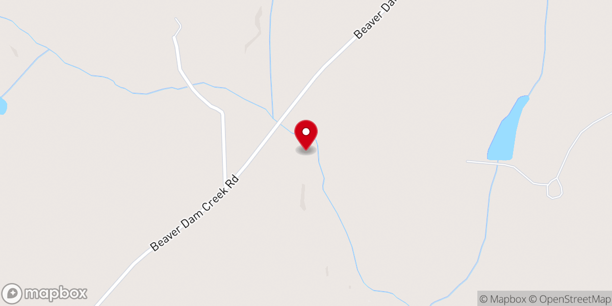 Map showing location of Big Beaverdam Church