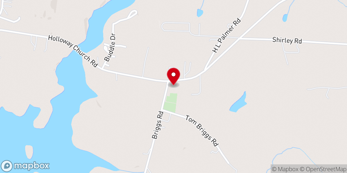 Map showing location of Holloways Baptist Church