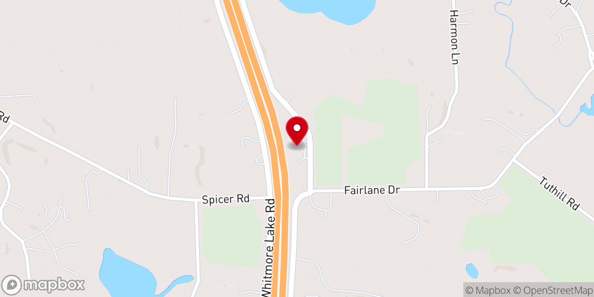 Map showing location of Green Oak Free Methodist Church