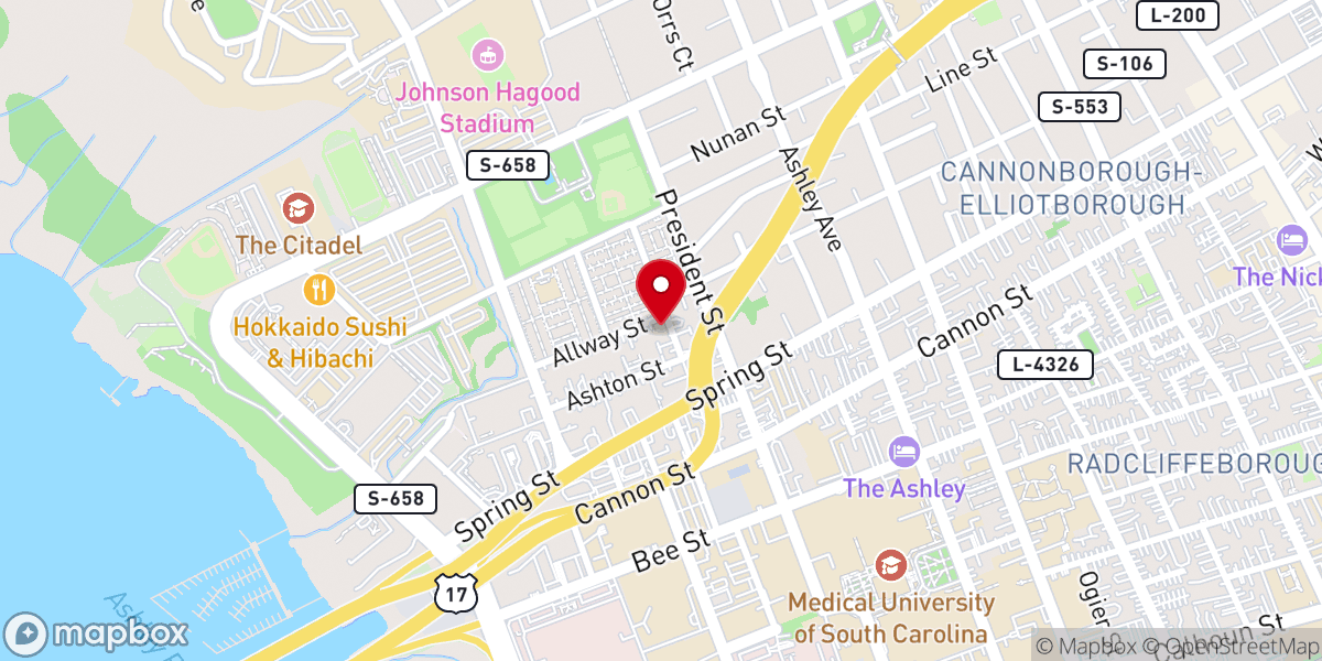 Map showing location of Morning Star Missionary Baptist Church