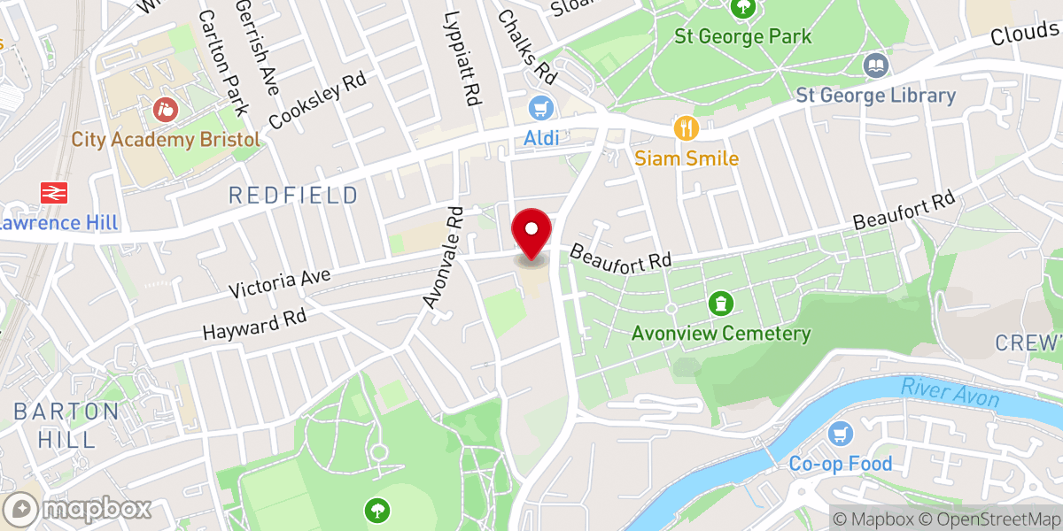 Map showing location of St Patrick's Catholic Church