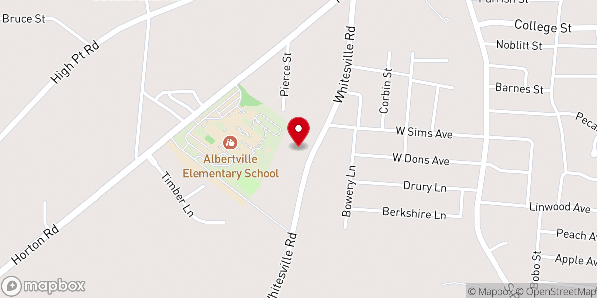 Map showing location of St William Catholic Church