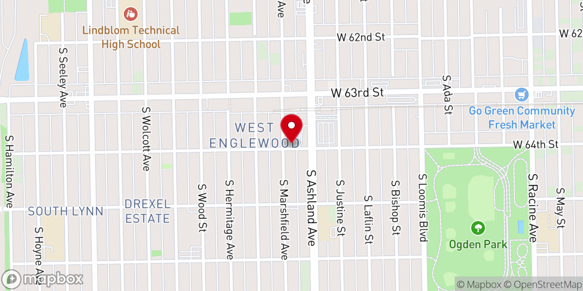 Map showing location of Mount Olive Baptist Church