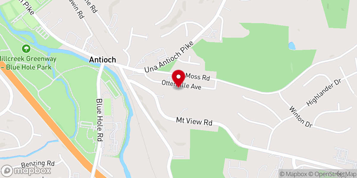 Map showing location of St John Missionary Baptist Church