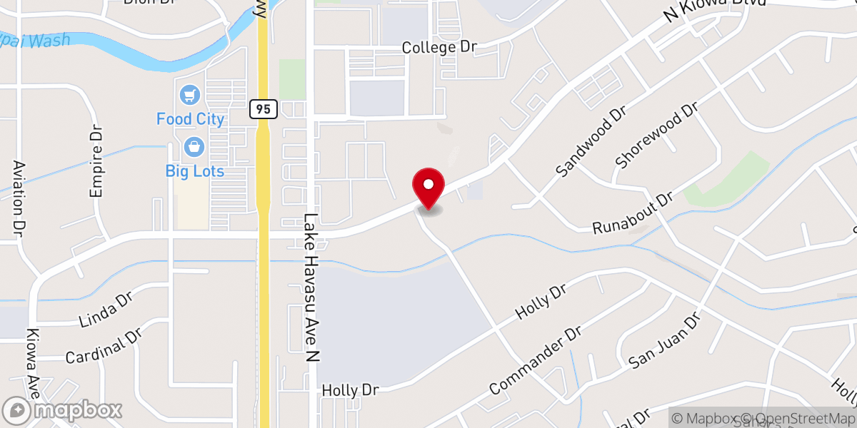 Map showing location of HCHF Community Food Bank